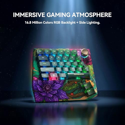 DarkBeacon Devil Breaker TMR One Handed Gaming Keyboard, Hall Effect Magnetic Switches, Rapid Trigger, 8K Polling, Custom Actuation 0.01-3.5 mm, 30 Programmable Keys with Knod, RGB, Wired, for PC Mac