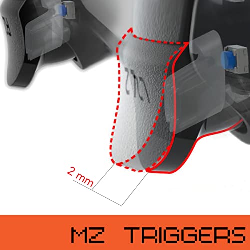 MODDEDZONE Extreme Modded Controller + Anti Recoil |Back Remappable Paddles|Interchangeable Thumbsticks| Hair Triggers|Tactical Buttons| Compatible with PS5 Console & PC | APP controlled (Soft Orange) - color: Soft Orange