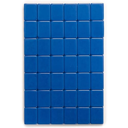 YMI Indigo Tides American Mahjong Tiles, 166-Piece Set | 166 engraved white melamine tiles, striped backs; a tiles-only American Mahjong set for players who already own accessories. - color: Indigo Tides
