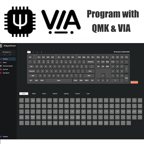 Keychron K5 QMK Custom Mechanical Keyboard, Ultra-Slim Full Size 104 Keys Wireless Gaming Keyboard, Low-Profile Banana Switch with RGB Backlits for Mac Windows, Version 2