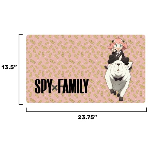 KESS: Spy x Family: Playmat - Anya & Bond - 23.75 x 13.5 Neoprene, Non-Slip, Tabletop Accessory, Protection, Card-Board-Dice-RPG Games, Mouse Pad - style: Anya & Bond