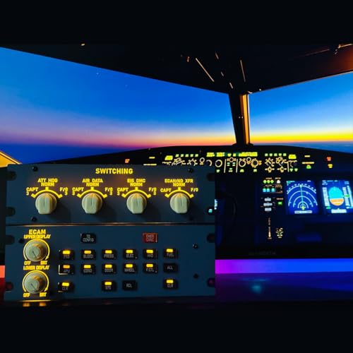 Flight Simulator Controller, A32X ECAM Home Cockpit Panel for MSFS 2020/2024, FE-NIX, FB-W on Windows, Plug-and-Play Display Unit - style: A32X Home Cockpit Panel