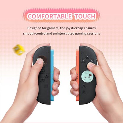 Kitty Switch 2 Joycon Thumb Grips Caps, 4 PCS Cute Kawaii Cat 3D Silicone Analog Thumbstick Button Cover Compatible with Nintendo Switch 2 Joystick Caps - color: Multicolor Cat for NS2