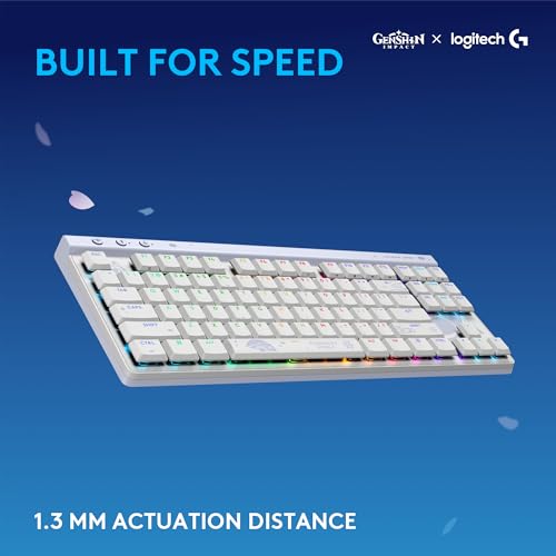 Logitech G515 TKL Wired Gaming Keyboard (Tactile) - Genshin Impact Edition | Low profile, gaming, LIGHTSYNC RGB, thin design, double-shot PBT keycaps, mechanical switches - color: Genshin Impact Edition, style: Wireless
