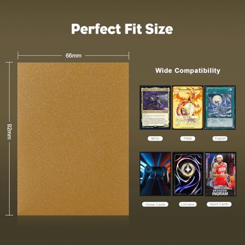 Truth Golden Dual Matte Card Sleeves, Katomula Card Sleeves for MTG, Standard Card Sleeve for MTG, PKM, Flesh & Blood - color: Truth Golden