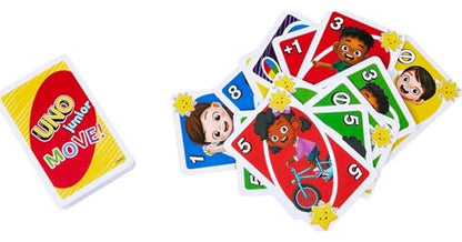 Mattel Games UNO Junior Move Kids Card Game with Action Rules for Family Night, Game Night, Travel, Camping and Party, UNO Cards - style: Move!