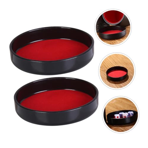 BESPORTBLE 5pcs Dice Cup Bottom Holder Plush Leather Accessory Dice Shaker Tray Cup Base Replacement Storage Lid Holders