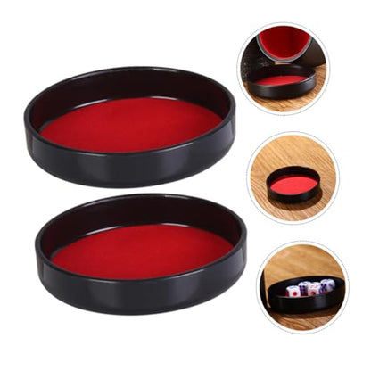 BESPORTBLE 5pcs Dice Cup Bottom Holder Plush Leather Accessory Dice Shaker Tray Cup Base Replacement Storage Lid Holders