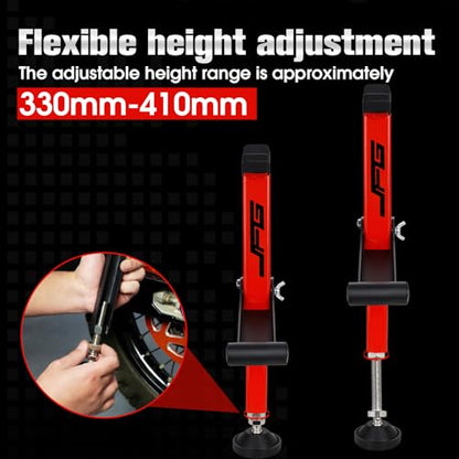 Motorcycle Stand Rear Wheel Stand,Foldable Convenient Dirt Bike Lift Universal for All Most Dirt Pit Bike Motorcycle Naked Cruiser Red