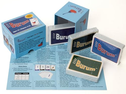 Burum Card Game – Easy-to-Learn Family Card Game for 3-12 Players, Unique Sweep-the-Pile Gameplay, Fun for Kids, Teens & Adults, Great for Game Night, Parties & Travel