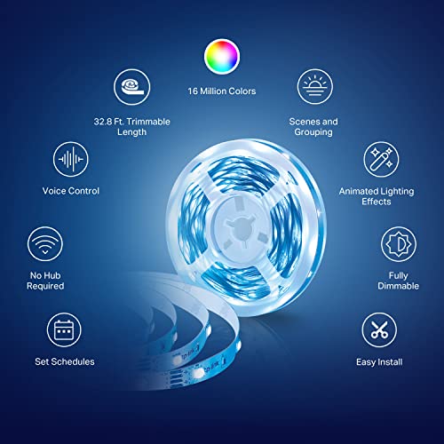 Kasa Smart LED Light Strip, RGB, 32.8ft, Multicolor, KL400L10 - size: 32.8 Ft