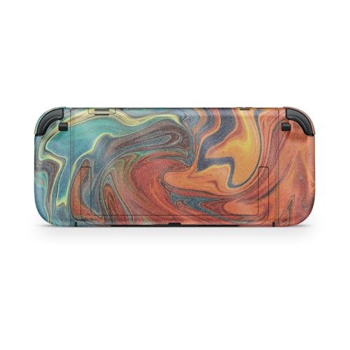 Glossy Glitter Gaming Skin Compatible with Nintendo Switch 2 Console Only - Lava Water - Premium 3M Vinyl Protective Wrap Decal Cover - Easy to Apply | Crafted in The USA by MightySkins - color: Lava Water, size: Switch 2 Console Skin Only, style: Glossy