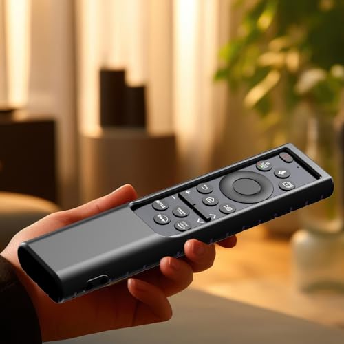 Remote Cover for Samsung Smart TV, Silicone Protective Case for Solar Cell BN59-01357 BN59-01385 BN59-01265A BN59-01388A Controller Case Skin Sleeve Black - color: Black