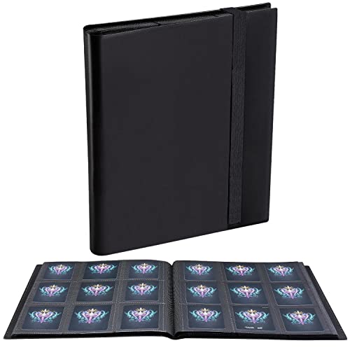 Card Binder, 360 Pockets Upgraded Trading Card Binders, Cards Collection Binder 9 Pocket, Side Loading Yugioh Binder Book Holder for MTG, TCG, Sport, Football, Baseball Collector Cards - Black - color: Black
