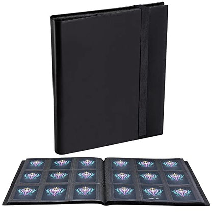 Card Binder, 360 Pockets Upgraded Trading Card Binders, Cards Collection Binder 9 Pocket, Side Loading Yugioh Binder Book Holder for MTG, TCG, Sport, Football, Baseball Collector Cards - Black - color: Black