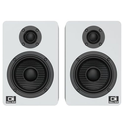H2 Bookshelf Speakers, 60W Stereo, Record Player/Computers Speakers, DSP, Carbon-Fiber Woofer, Silk Tweeter, Optical/USB-C/AUX, Bluetooth 5.3, White - color: White
