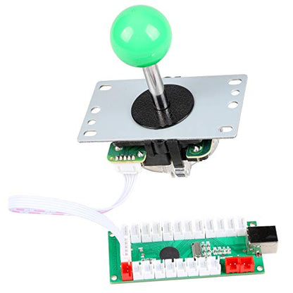 EG STARTS Zero Delay USB Encoder to PC LED Joystick Set Compatible LED Arcade Joystick DIY Kit Controller Part Mame Games (5Pin Cable + 10x 3Pin 2.8mm Wire)