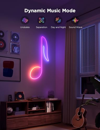 Govee RGBIC Neon Lights 16.4ft Works with Matter, Alexa, Google Assistant | LED Smart Neon Rope Light 2, Custom DIY Neon Strip Lights for Bedroom and Wall Decor, Softer Material, White - size: 16.4ft