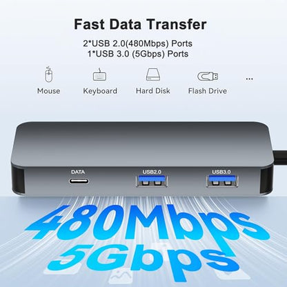 Docking Station Dual Monitor for Dell/HP/Mac, 7 in 1 Laptop Docking Station 3 Monitors with 2 HDMI 4K@60Hz/Displayport/3 USB/100W PD, Dual Monitor Adapter, Dual HDMI Adapter for 2 Monitors, USB C Hub - style: 7 IN 1 4K@60hz