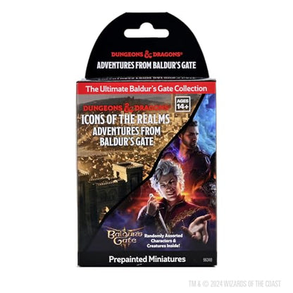 WizKids D&D Icons of the Realms: Adventures from Baldur's Gate - 8 ct. Booster Brick | Includes Characters from BG3 - style: 8 Count Booster Brick