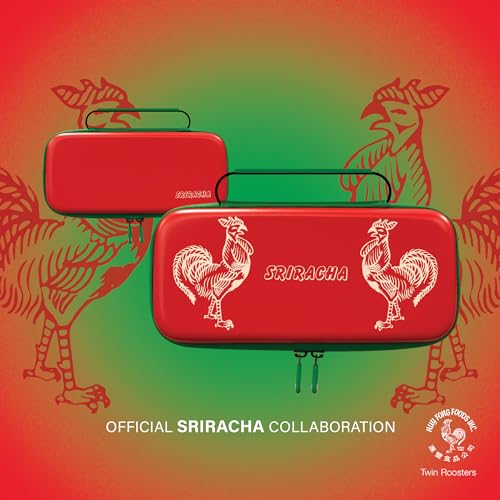 Hyperkin Edition Limited Sriracha EVA Hard Shell Console, Travel Carrying Case – Officially Licensed - For Nintendo Switch® OLED Model/Nintendo Switch Lite®/Nintendo Switch® (Twin Roosters)