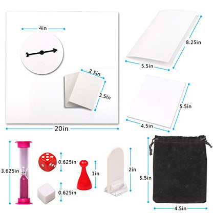 Madanar Blank Create Your Own Board Game Kit DIY 143 Piece Set Fun Projects | Great Family or School Activity, Player Pieces, Spinner, Playing Cards, Dice, Sand Timer, Pawns, Storage Box, Fun Craft, STEM