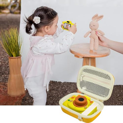 Leayjeen Kids Camera Case for Goopow/Mgaolo Kids Camera-Yellow | Fits CIMELR/Seckton/OZMI Kids Toy Cameras and Children Digital Camera,Shockproof Water-Resistant Hard EVA Shell(Case Only) - color: Yellow