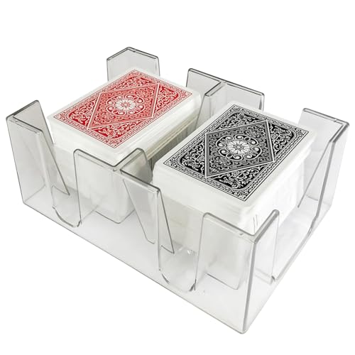 Yuanhe 6 Deck Clear Canasta Playing Card Tray - style: 6 Deck