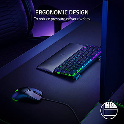 Razer Ergonomic Wrist Rest for Mini (60%) Keyboards | Plush Leatherette Memory Foam Cushion, Anti-Slip Rubber Feet - size: Mini Keyboard, style: Memory Foam
