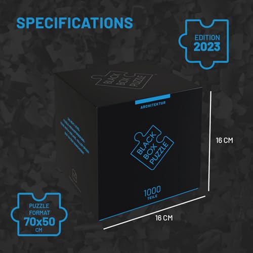 Misu Games Black Box Puzzle Without Template, Jigsaw Puzzles for Adults 1000 Pieces, Cool Jig-Saw Puzzels 20x27 Multiple Categories, Difficult Puzzle (Architecture, 2023)