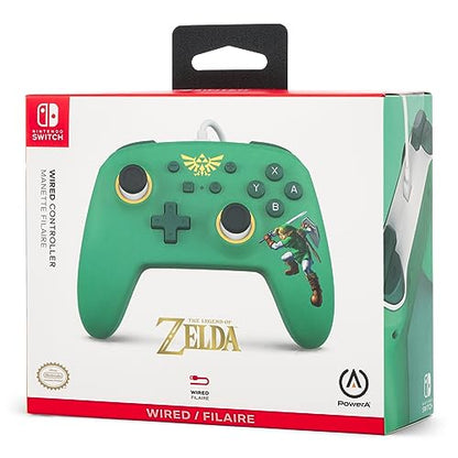 PowerA Nintendo Switch Wired Controller - Hyrule Defender, Detachable 10ft USB Cable, Plug & Play, Officially Licensed by Nintendo - color: Hyrule Defender