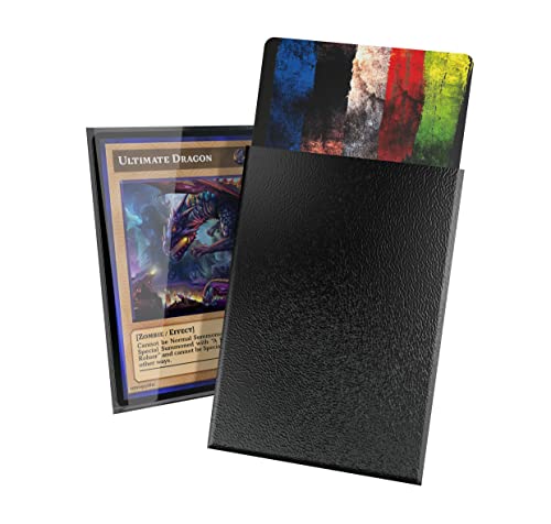 Ultimate Guard Cortex Outer Card Sleeves, 60 Japanese Size TCG Sleeves, 62 x 89mm, Black Back, Glossy Finish, No PVC & Acid-Free, High Clarity - color: Black, size: Japanese Glossy