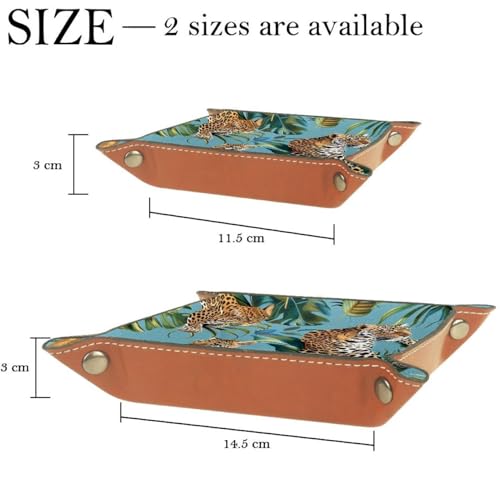 Tropical Leaves Leopards Dice Tray Dice Rolling Tray Folding Dice Holder for Dice Games, Like RPG, DND and Other Table Games - color: Multi 19