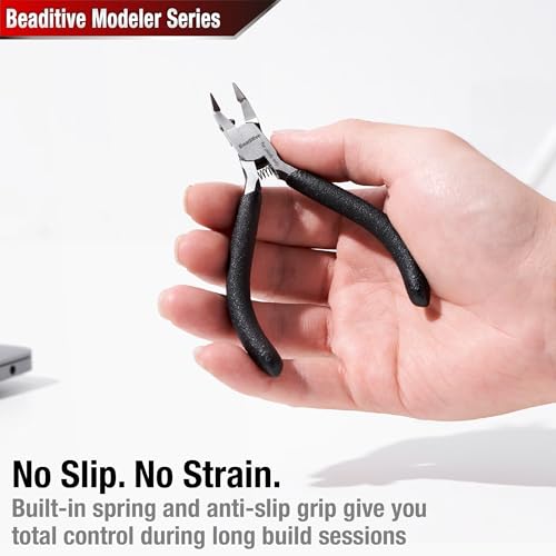 Beaditive Single Blade Nipper for Plastic Model - Plastic Sprue Cutter - Gunpla, Gundam Model, Scale Model Building (Angled) - style: Angled