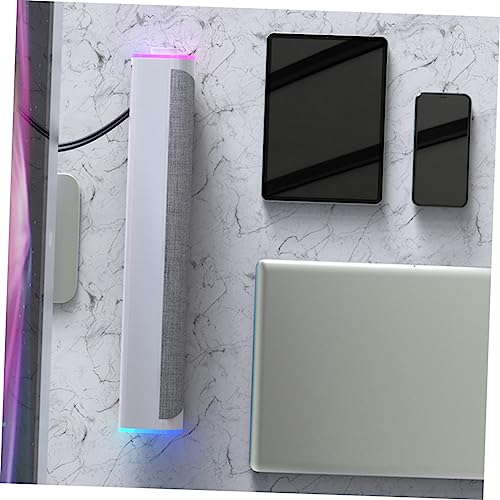 Angoily Computer Soundbar Gaming Soundbar for Monitor Dual Speaker Sound Box Stereo Speaker Music Player for White - color: White