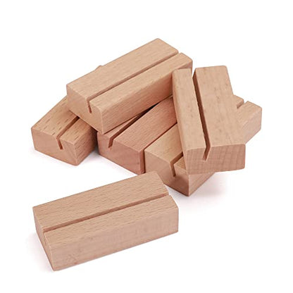 WILLOWDALE 6Pcs 2.17 Inch Place Card Holder Photo Picture Stand Card Holder | Wooden Stands for Display, Party Poster Paper Stand Wedding Table Number Holders for Home and Office Decoration - size: 6pcs 2.17"