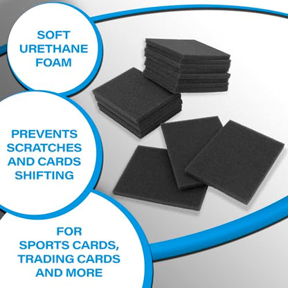 CASEMATIX 3x4 Card Dividers For Toploader Storage Boxes and Trading Card Storage,24 Pack of Foam Card Box Dividers Precision Cut to Fit Top Load Card Cases, TCG Boxes and One Touch Card Holders
