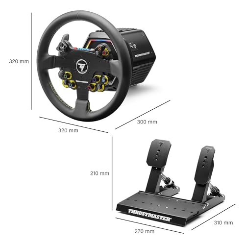 Thrustmaster T818 EVO 32R Direct Drive Racing Wheel & Pedal Set - PC | 10 Nm constant torque, 32 cm leather rim, detachable hub, Raceline LTE 2-pedal kit, force feedback, modular & upgradeable