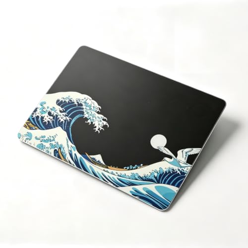 XVX Hard Glass Mouse Pad for Gaming, UV Printed Black Coral Sea Gaming Mousepad, Professional Large Mouse Mat 410mm * 310mm, Special Glass Surface with Improved Precision and Speed - color: Black(Coral Sea)