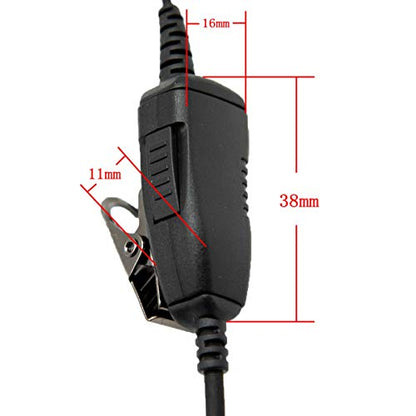 G Shape cp185 Single Wire Headset Surveillance Earpiece Mic Compatible with Motorola Two Way Radio RMM2050 RMU2080 XU2600 CLS1410 CP200 GP300 - style: G type