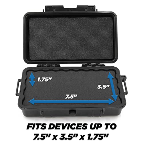 CASEMATIX 9.5" Waterproof Small Hard Case with Customizable Foam for Portable Electronics, Tools and Accessories - Hard Shell Small Plastic Case with Pre-Diced Travel Case Foam Interior - size: 9.5"