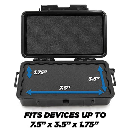CASEMATIX 9.5" Waterproof Small Hard Case with Customizable Foam for Portable Electronics, Tools and Accessories - Hard Shell Small Plastic Case with Pre-Diced Travel Case Foam Interior - size: 9.5"