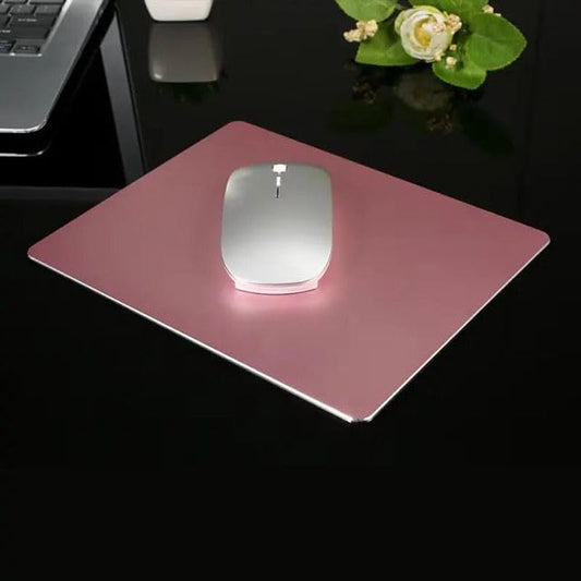 Aluminum Portable Mousepad, Hard Metal Mouse Pad for Home, Office, Gaming and Recreational (in Bed, Travelling, and Camping...) Smooth Thin Two-Side Waterproof Mouse Pad (Dark Grey, Large) - color: Dark Grey, size: 9.5L x 7.8W inches