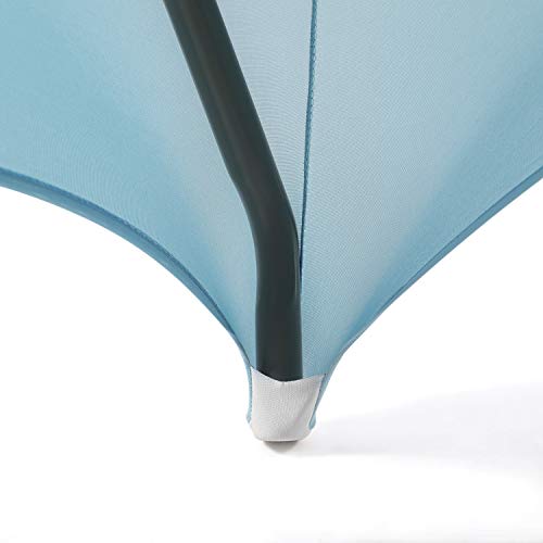 Peomeise 2PCS 6FT Spandex Table Cover Rectangular Stretch Spandex Tablecloth (Blue Mist,6FT) - color: Blue Mist, size: 72" x 30" 2Pack (Rectangular)