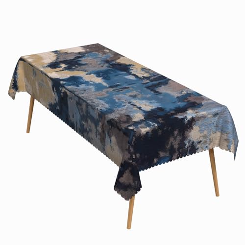 60x84 Inch Abstract Art Rectangular Tablecloth Ombre Grunge Camouflage Table Cloth Waterproof Durable Table Cover for Kitchen Home Picnic Interior Decor - color: Zgl00713-d, size: 84" x 60" (Rectangular)
