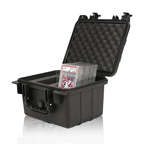 G-PLUS Graded Card Storage Box Fit BGS PSA SGC FGS Weatherproof Graded | Sports Trading Cards(Small, Black)