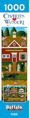 Buffalo Games - Charles Wysocki Young Patriots - 1000 Piece Jigsaw Puzzle | Art by Charles Wysocki, Frameable Art, Made in USA, Recycled Board, Includes Poster, Challenging, intermediate to expert - color: Young Patriots