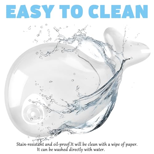 Gel Wrist Rest for Keyboard and Mouse Transparent White Whale Elbow Pad Cushion Ergonomic Cute Clear Cool Mouse Wrist Pad Silicone Non-Slip Support for Computer Gaming Home Office Men Hand Pillow - color: Whale White