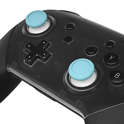 eXtremeRate Heaven Blue & White Dual-color Replacement 3D Joystick Thumbsticks, Analog Thumb Sticks with Cross Screwdriver for Nintendo Switch Pro Controller - color: White & Heaven Blue