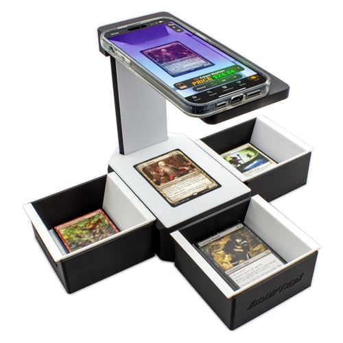 EnderToys MTG Card Scanner - Scan Station Deluxe - TCG Sleeved & Unsleeved | Trading Card Scanner Sorting Tray MTG Scanner - color: Scan Station Deluxe Set - Black